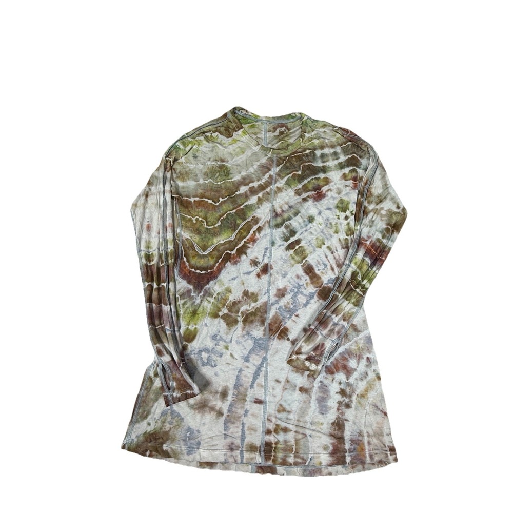 Lululemon Long Sleeve Small Size 4/6 Ice Tie Dye Handmade 17.5" P2P